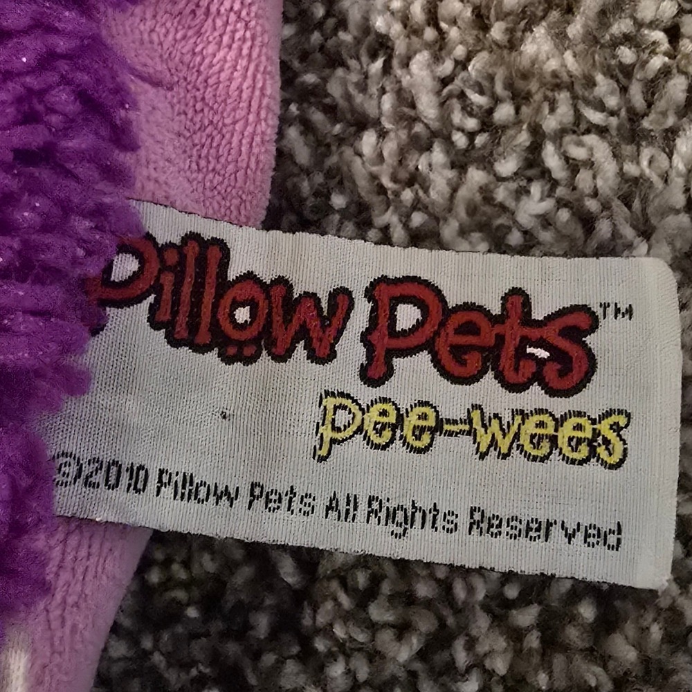 Pillow Pets Pee-Wees 2010 Ladybug Plush Purple Pink Polka Dot Small Limited Ed - Picture 10 of 10